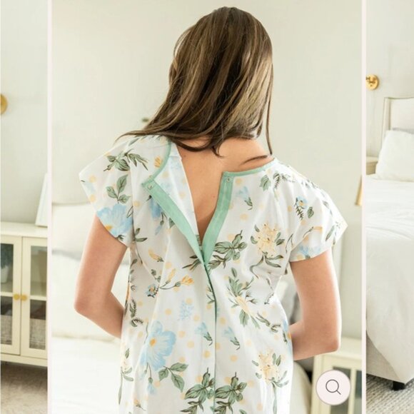 NWT Gownies Floral Hadley Print Maternity Hospital Stay Gown Size XL - Picture 7 of 14